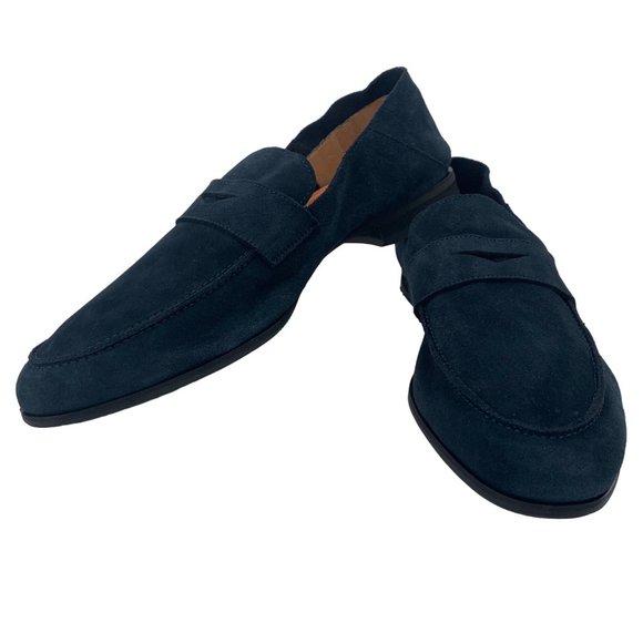 Wolf & Shepherd Other - Wolf & Shepherd SZ 13 Blue Suede Leather Slip On Casual Dress Shoes Mens Loafers